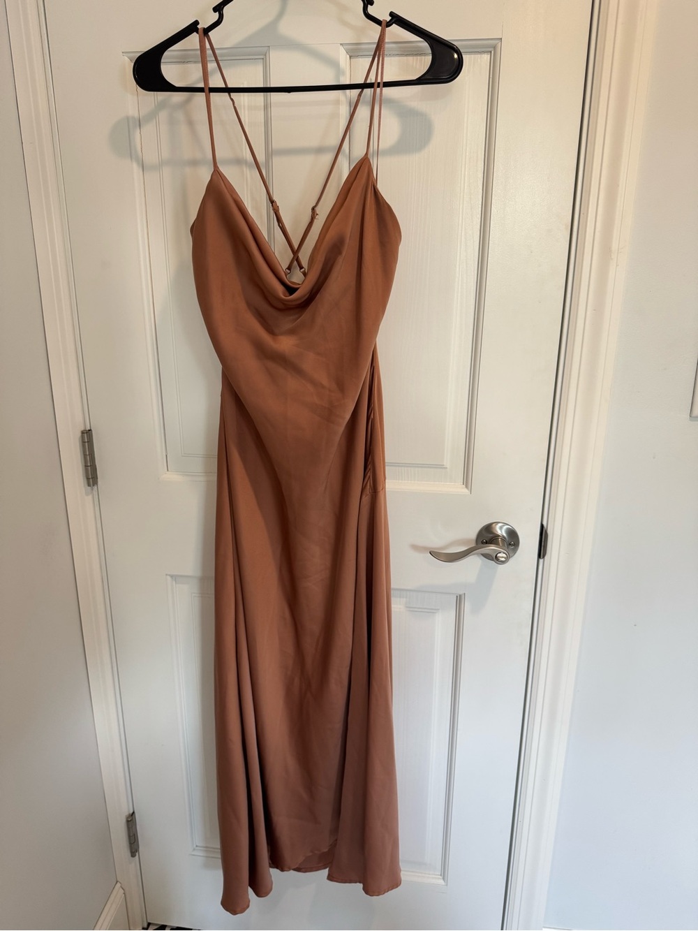 ASTR The Label Slip Midi Dress with Cowl Neck